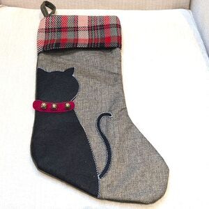 Giftcraft Cat Christmas Stocking NWT